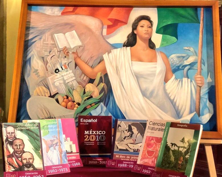 Antiguos libros de texto de la SEP. Foto: SEP