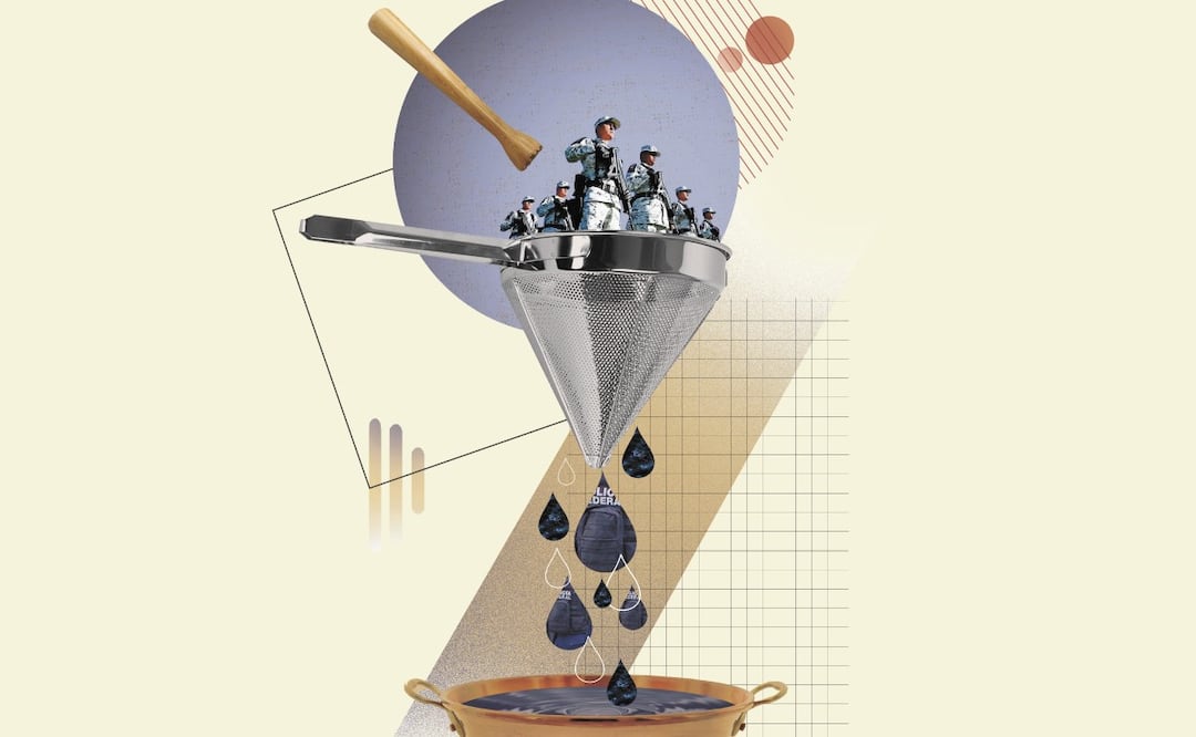 Depuran a la GN; elementos son enviados a la SSPC. Ilustración de Liliana Pedraza