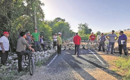 Tren Maya: Frenan camino a estación en Nuevo Xcan