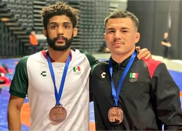 Los mexicanos Román Bravo y Austin Gomez ganan medalla de bronce en el United World Wrestling; tuvieron una gran actuación en Croacia