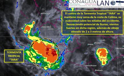 Favorece "Tara" potencial de lluvias en el Pacífico