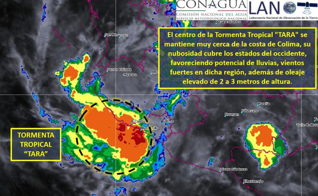 La tormenta tropical "Tara"