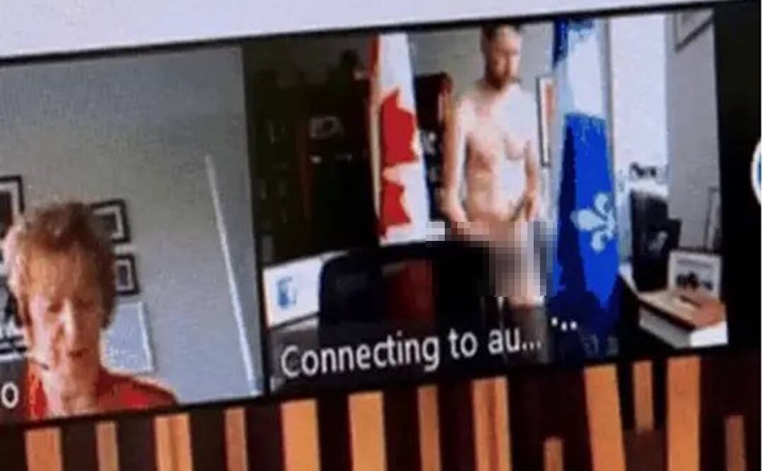 William Amos, quien desde 2015 representa al distrito de Pontiac, en la provincia de Quebec, salió el miércoles en las pantallas de sus colegas sin una sola prenda. Foto: Twitter @smithoons