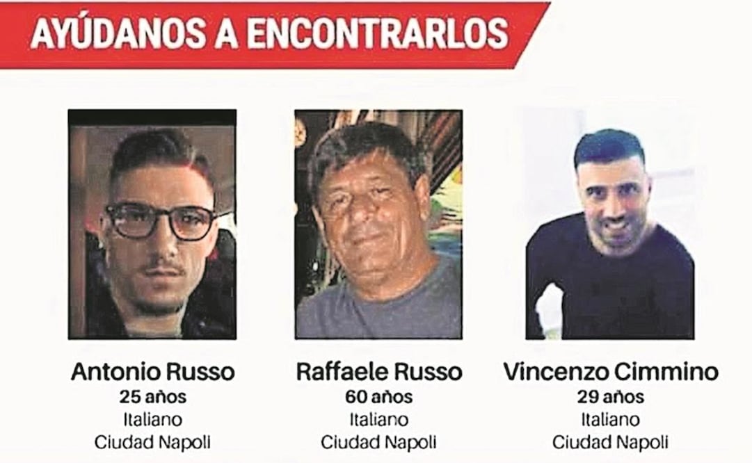 Los italianos desaparecieron en Jalisco desde enero