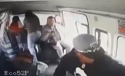 Para evitar asalto, pasajero aprovecha descuido y salta de la combi en Naucalpan