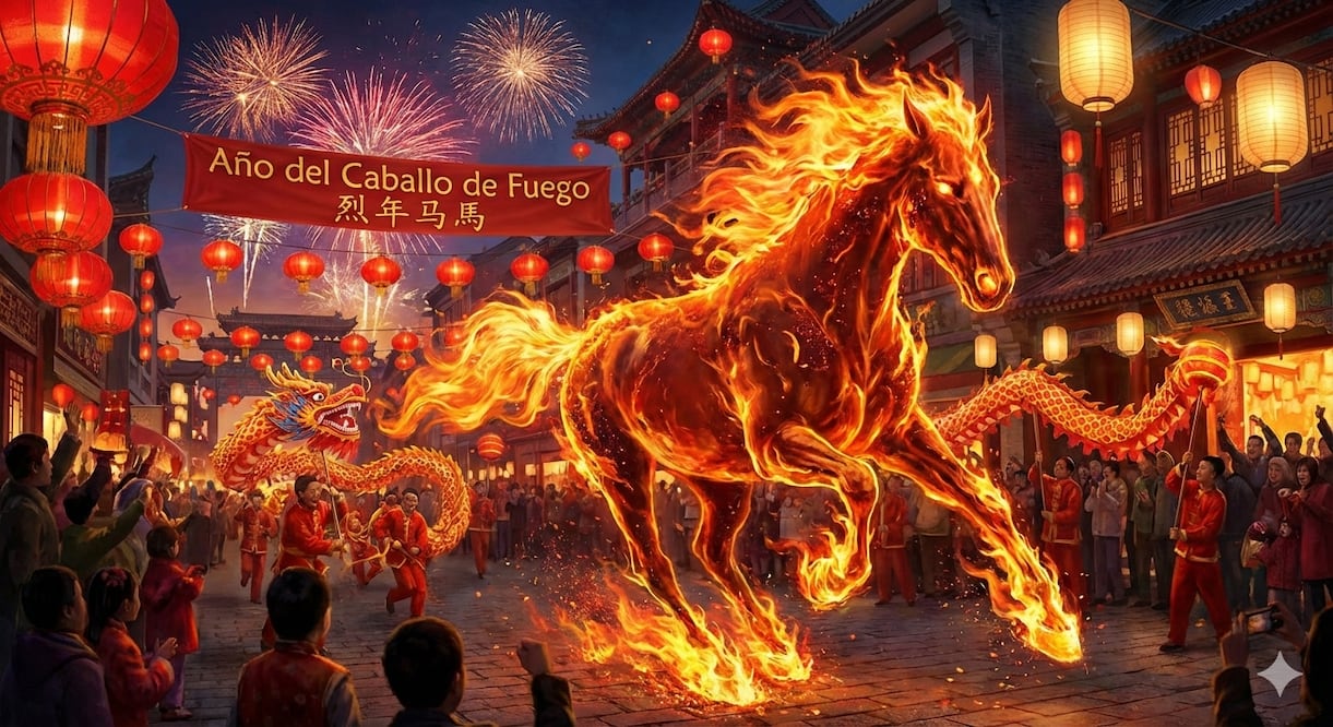 Año Nuevo Chino 2026. Foto: Creada con IA