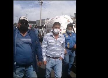 Gaseros de Hidalgo realizan paro de labores contra regulación de precios