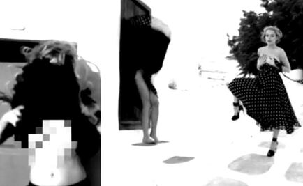 Lohan posa sensual y casi enseña de más