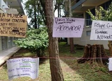 Con tendedero, denuncian casos de acoso sexual en universidad de Veracruz