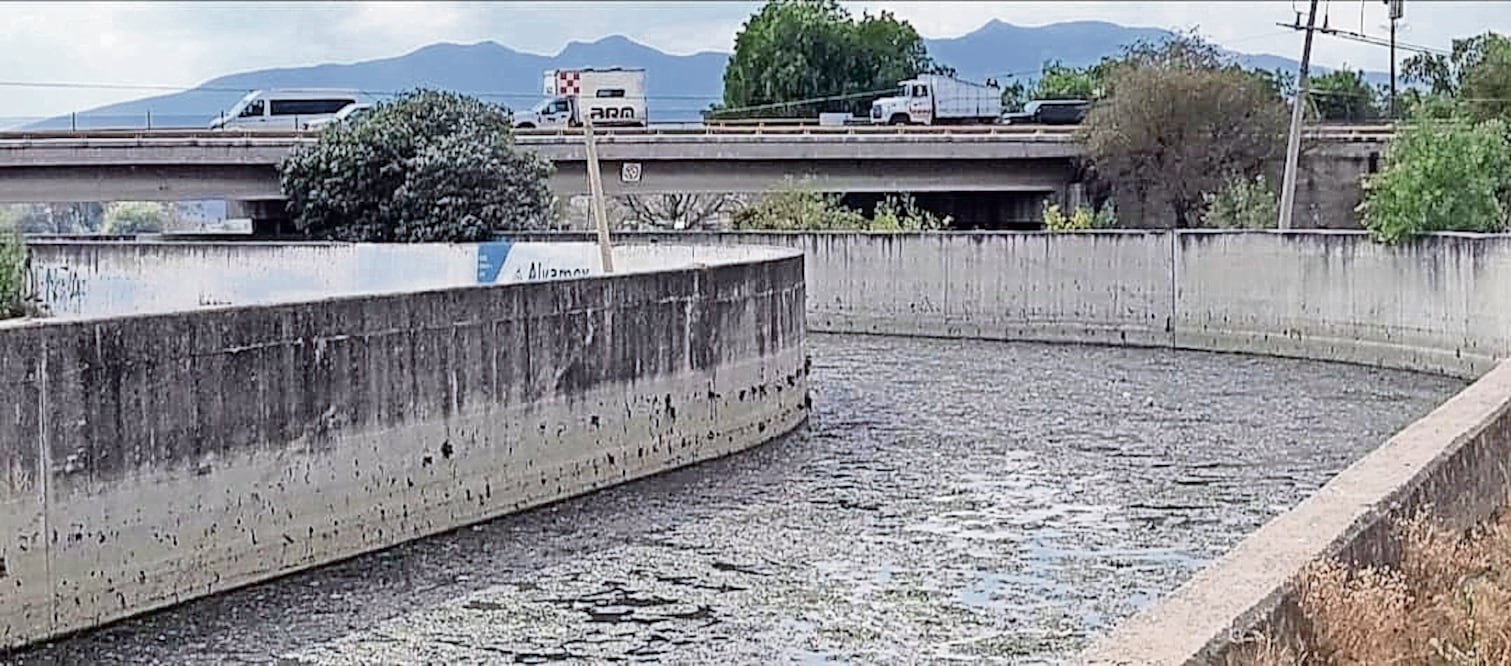 Aunque no hay químicos peligrosos en el canal de Teoloyucan, la OCAVM señaló que sí llegan cargas industriales y material orgánico al afluente. Foto: Especial