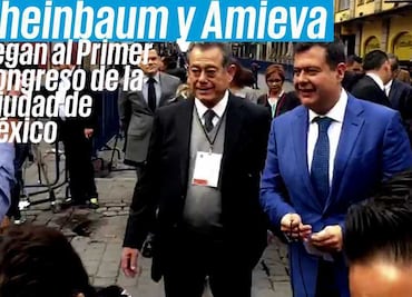 Sheinbaum y Amieva llegan a la instalación del Primer Congreso de la Ciudad de México