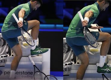 VIDEO: Novak Djokovic explota y rompe raquetas durante victoria ante Holger Rune