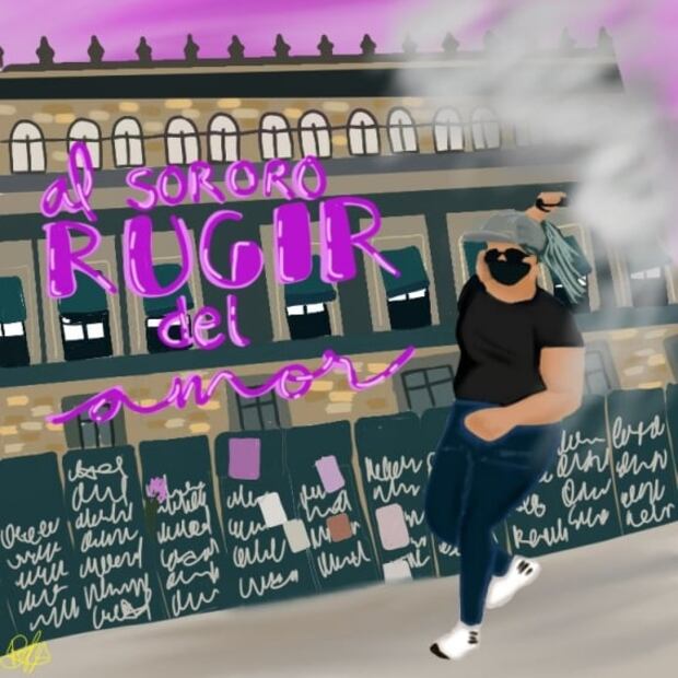 "La Reinota", alaban en redes a la mujer que regresó una bomba de humo a policías el 8M