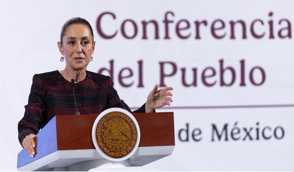 Claudia Sheinbaum en la mañanera del 21 de marzo de 2025. Foto: Hugo Salvador/EL UNIVERSAL