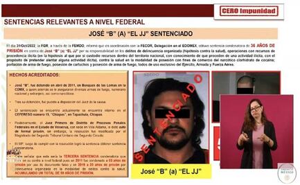 “El JJ” acumula 59 años de prisión por diversos delitos, destaca SSPC