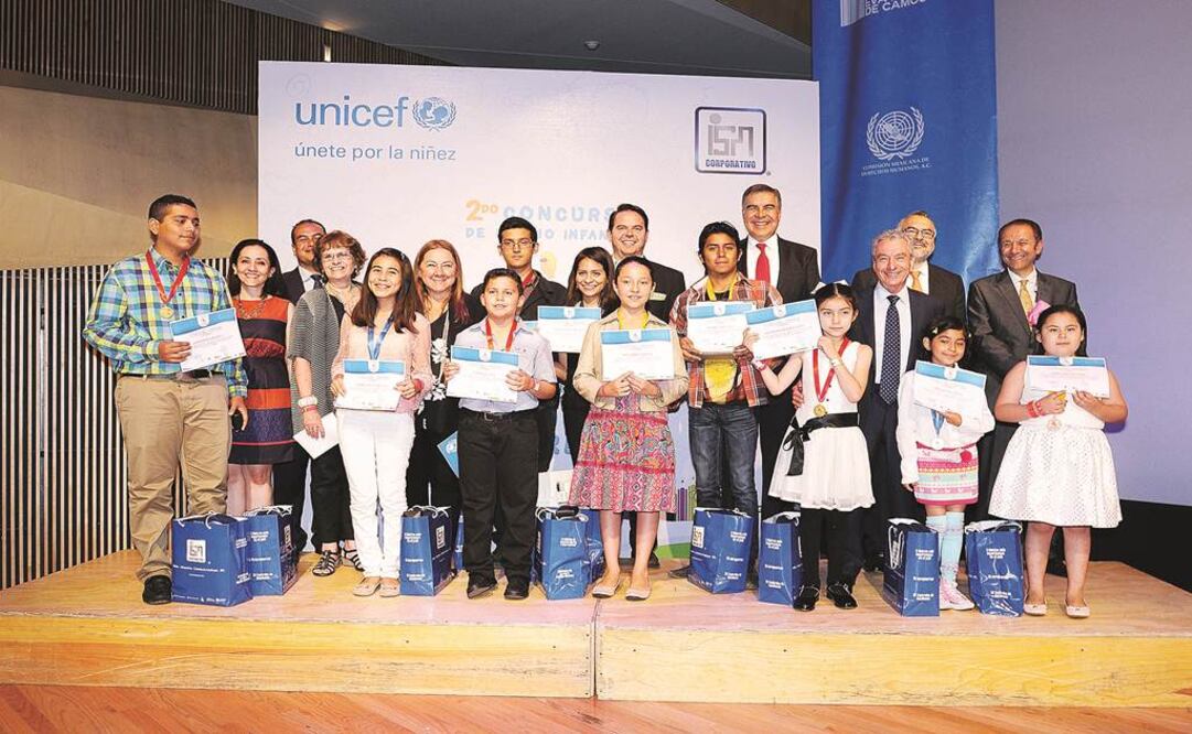 Un total de 12 niños fueron los triunfadores, en tres categorías, del Concurso de Dibujo Colorea tus Derechos organizado por el Fondo para la Infancia de las Naciones Unidas. (Foto: Especial)