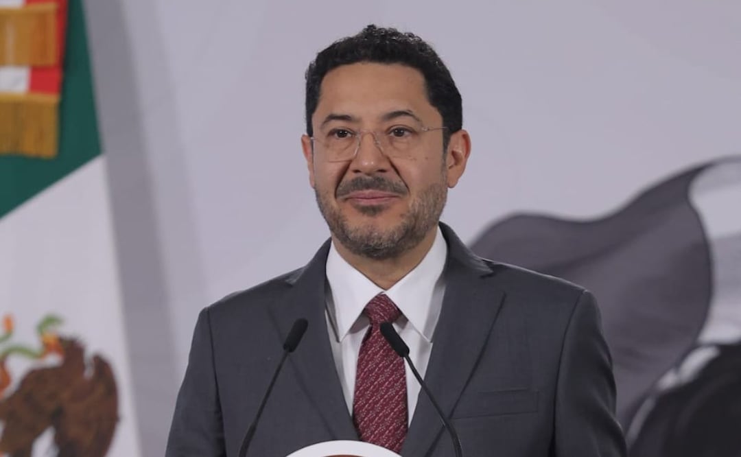 Martí Batres durante la conferencia de prensa de la presidenta Claudia Sheinbaum. Foto: Gabriel Pano/EL UNIVERSAL