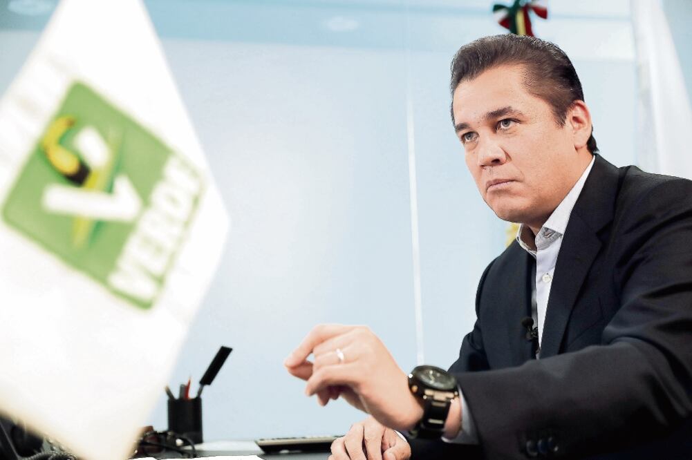 Carlos Puente Salas Vocero nacional del Partido Verde Ecologista de México y coordinador en el Senado (JUAN CARLOS REYES. EL UNIVERSAL)