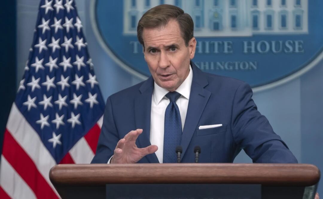 El portavoz del Consejo de Seguridad Nacional de la Casa Blanca, John Kirby, durante una conferencia de prensa el martes 24 de octubre de 2023, en la Casa Blanca, Washington. Foto: AP