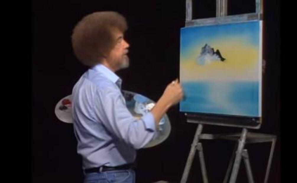 El peinado de Bob Ross era falso