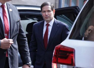 Marco Rubio llega a Palacio Nacional para reunión con Sheinbaum; canciller De la Fuente lo recibe