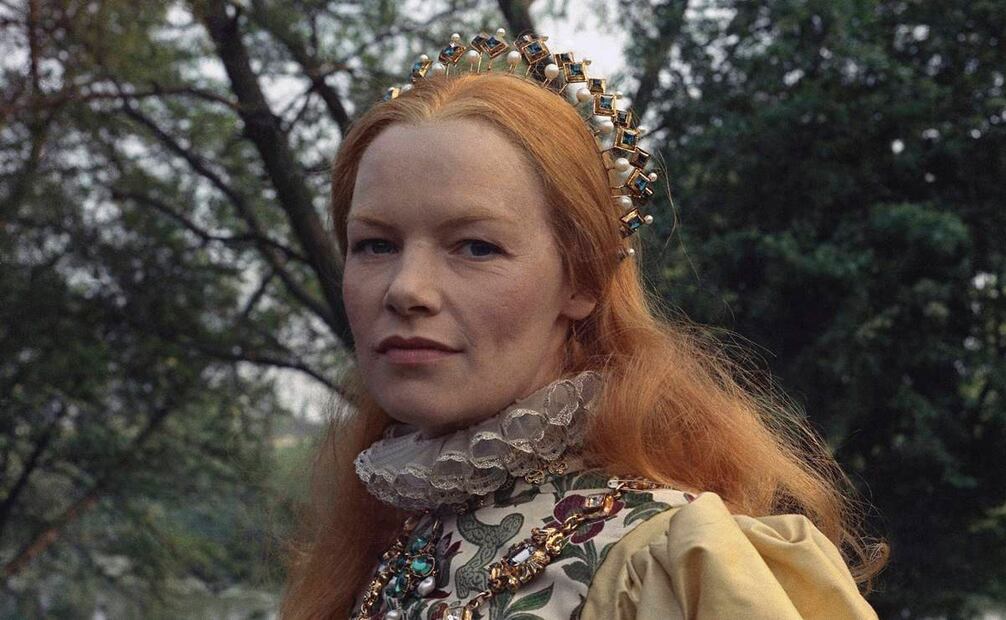 Cuando Glenda Jackson interpretó a Isabel de Inglaterra. Foto: AP.