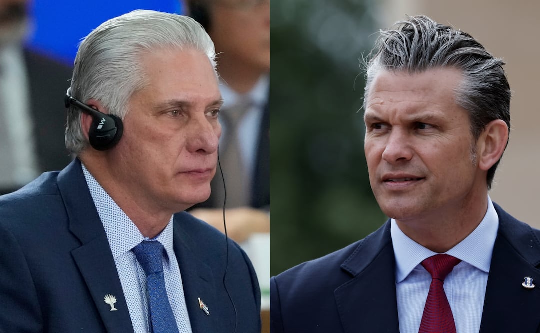 El secretario de Guerra, Pete Hegseth, no descarta una posible operación militar contra el presidente cubano Miguel Díaz-Canel (10/06/2026). Fotos: AP