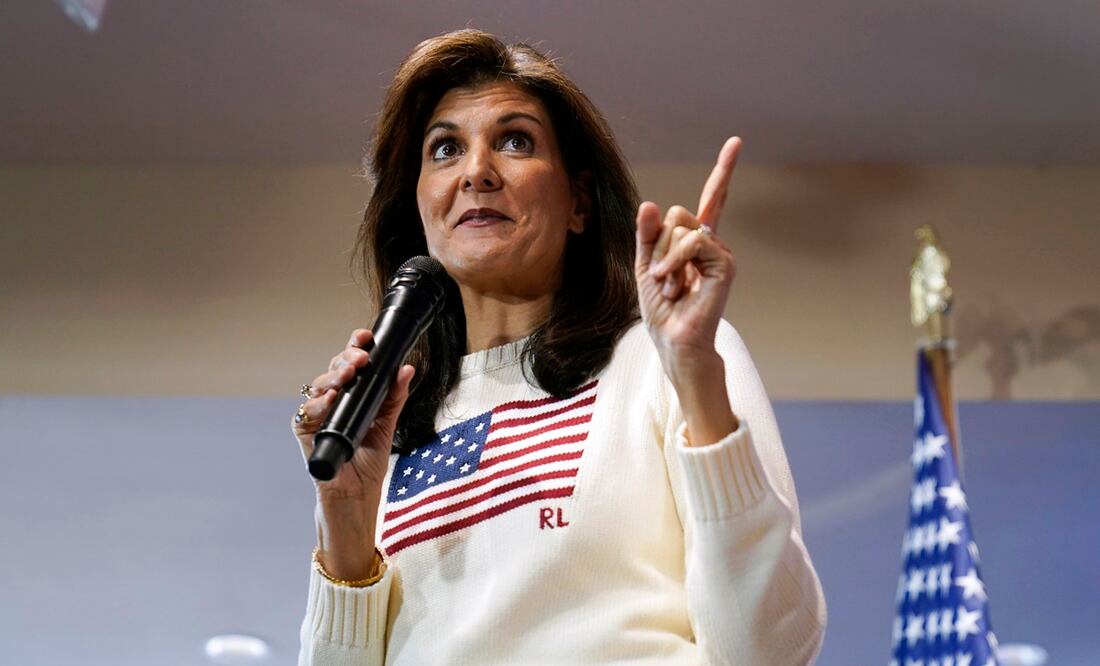 Nikki Haley, en un encuentro con ciudadanos, el 18 de diciembre de 2023, en Nevada, Iowa. Foto: AP