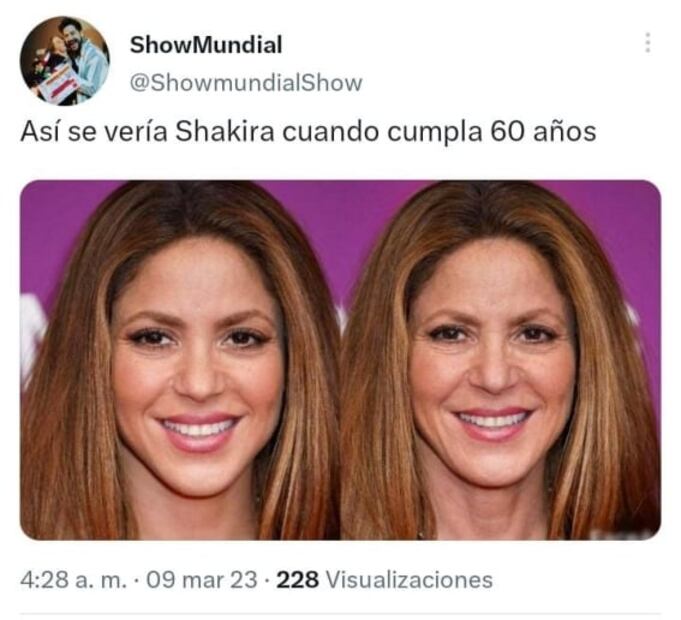 ¿Cómo se verá Shakira a los 60 años? Inteligencia Artificial lo demuestra