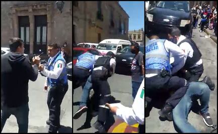 Policías agreden a automovilista frente a su hijo y decenas de niños en Morelia