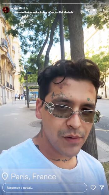 Christian Nodal sigue en París, Francia.
Foto: Instagram