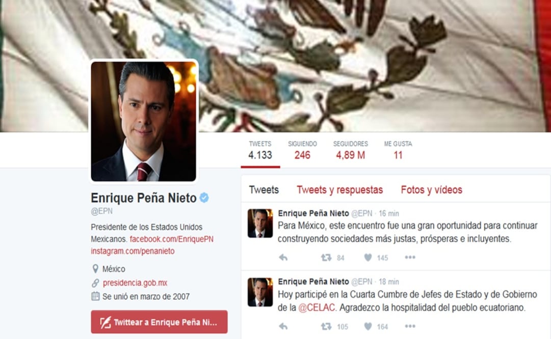 Imagen tomada del Twitter de Enrique Peña Nieto