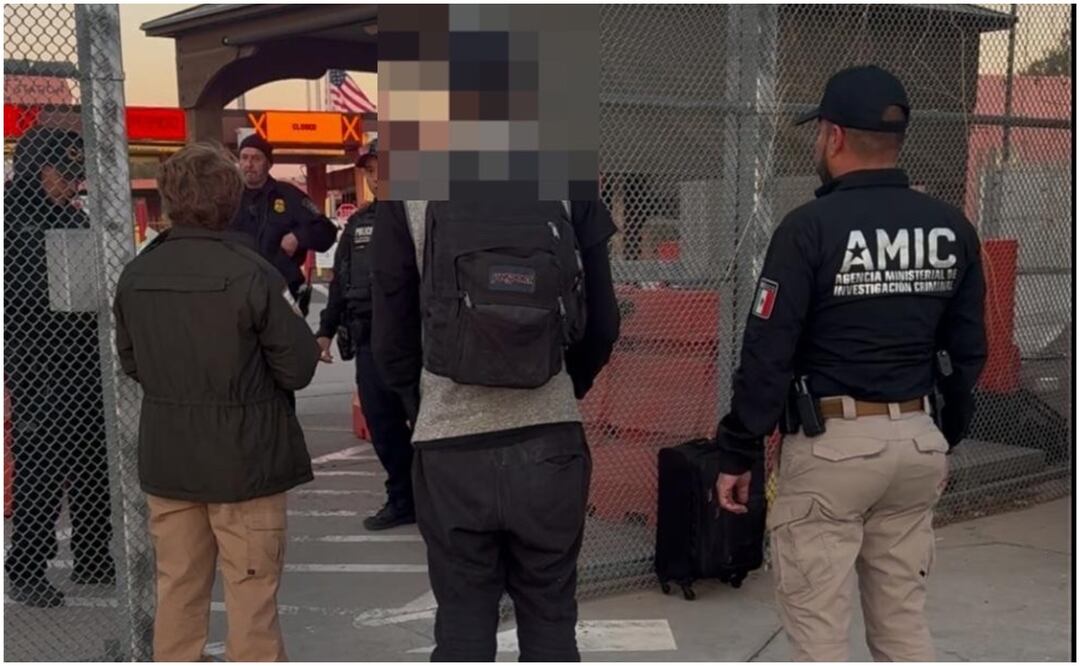 La entrega de Kevin Andrew “N”, originario de California, se efectuó en la Garita de Sonoyta-Lukeville, ubicada en el municipio General Plutarco Elías Calles (11/01/2025). Foto: Fiscalía de Sonora