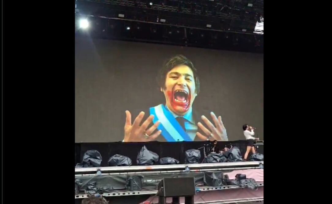 El vocero del Gobierno Javier Lanari fue el primero de los funcionarios oficialistas en reaccionar a las polémicas imágenes proyectadas por la banda Dum Chica durante el festival Lollapalooza que se desarrolla este fin de semana en Argentina. Foto: X @TugoNews