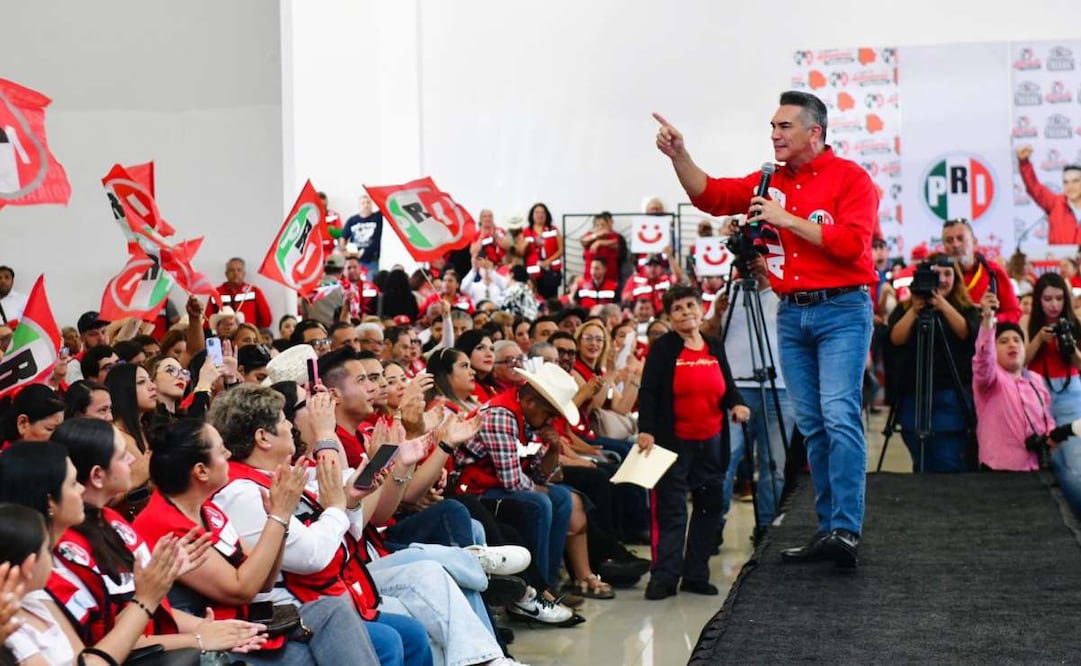 El presidente nacional del PRI, Alejandro Moreno Cárdenas en Chihuahua (30/08/2026). Foto: Especial