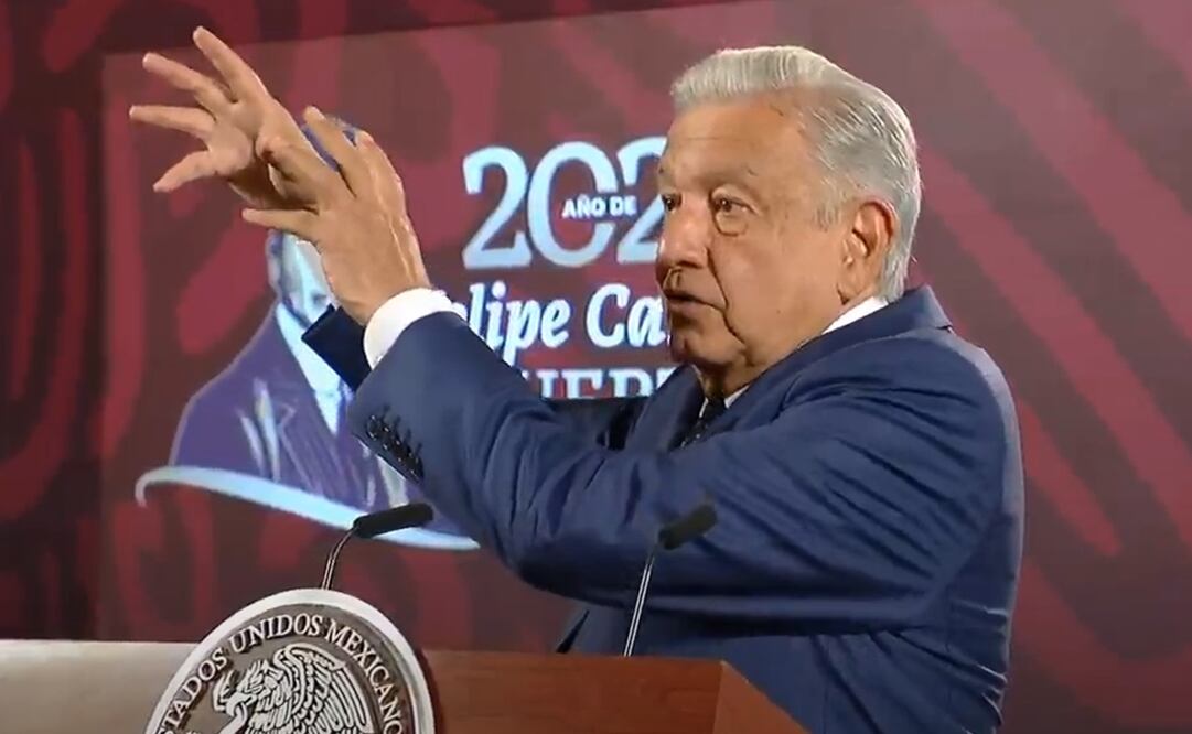 López Obrador en su mañanera del 20 de agosto en Palacio Nacional. Foto: Captura