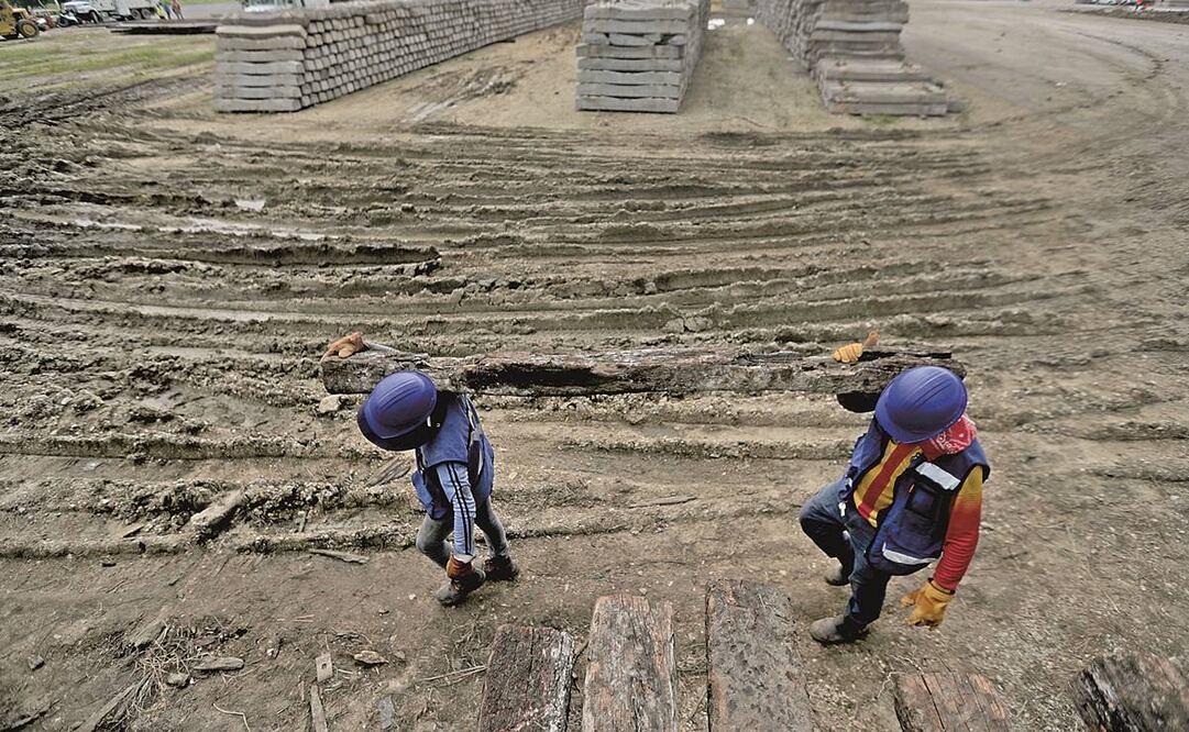 Aspecto de las obras del Tren Maya en el sureste mexicano. Con los parques solares se buscaba dotar de energía limpia al proyecto.Foto: Archivo/ EL UNVERSAL