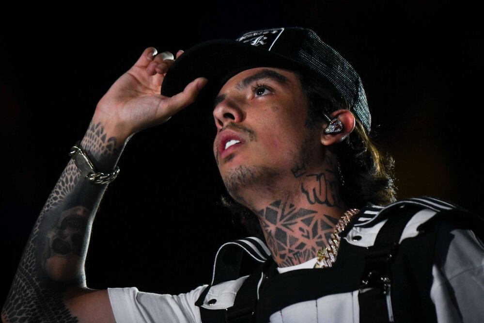 Natanael Cano  durante su participación en el festival de música regional "Arre HSBC 2023" celebrado en las instalaciones del Autódromo Hermanos Rodríguez. Foto: Mario Jasso | Cuartoscuro