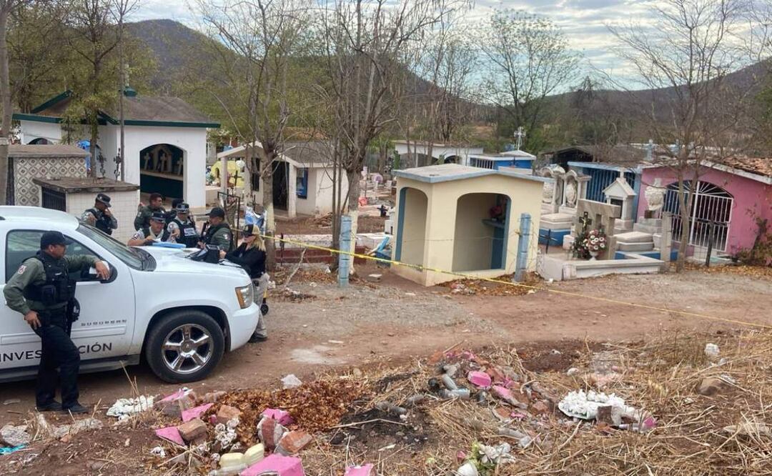 Dos hombres fueron hallados cerca del cementerio de la comunidad de la Campana, en Culiacán, Sinaloa (24/06/2025). Foto: Cortesía