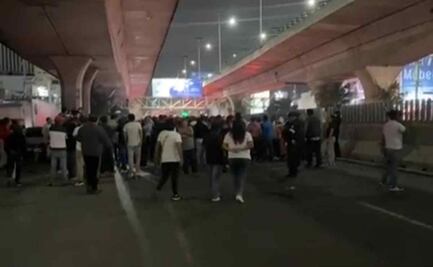 VIDEO: ¡Queremos agua! Vecinos de Naucalpan bloquean Periférico Norte; reportan enfrentamientos con automovilistas
