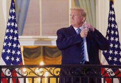 Trump convierte su enfermedad en acto de propaganda