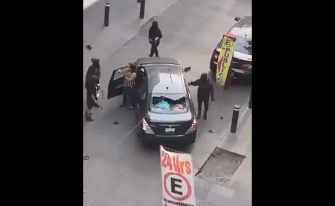 El edificio de la CNDH fue recuperado tras la denuncia por agresiones a una mujer a bordo de un auto / Captura de pantalla 