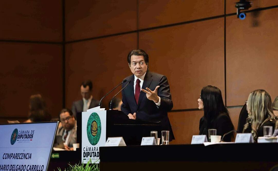 Mario Delgado durante la comparecencia que sostuvo con la Comisión de Educación de la Cámara Baja.Foto: Diego Simón Sánchez / EL UNIVERSAL