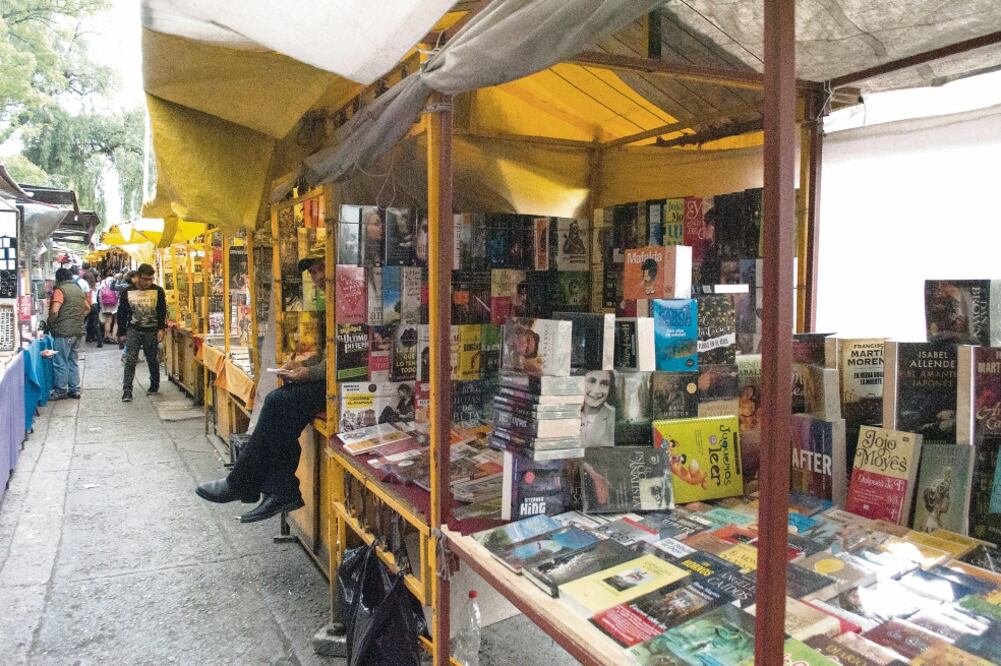 De acuerdo con las autoridades de la delegación Cuauhtémoc, los puestos en los que se venden libros facilitan la comisión de delitos, ya que, aseguran, en las noches dificultan la visibilidad (JOSÉ TORRES. EL UNIVERSAL)