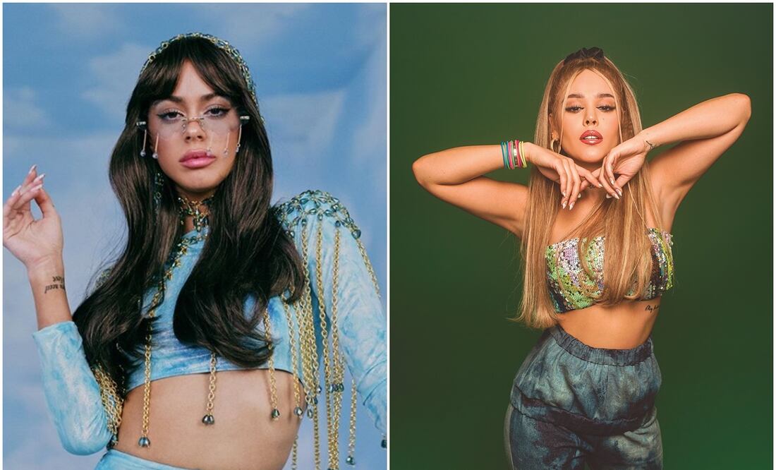 Tini Stoessel y Danna Paola. Fotos: Captura y Archivo