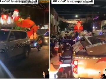 VIDEO: Con desfile navideño, presuntos miembros del CJNG se pasean por calles de Jalisco