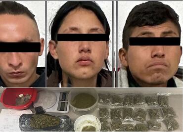 Catean casa en Ecatepec y detienen a 3 jóvenes con 5 kilos de marihuana