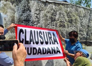 Con "clausura ciudadana", vecinos de Satélite protestan por construcción de centro comercial Portal Norte