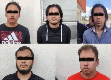 Policías de Metepec detienen a un grupo de sujetos por presuntamente robar 7 autos de alta gama