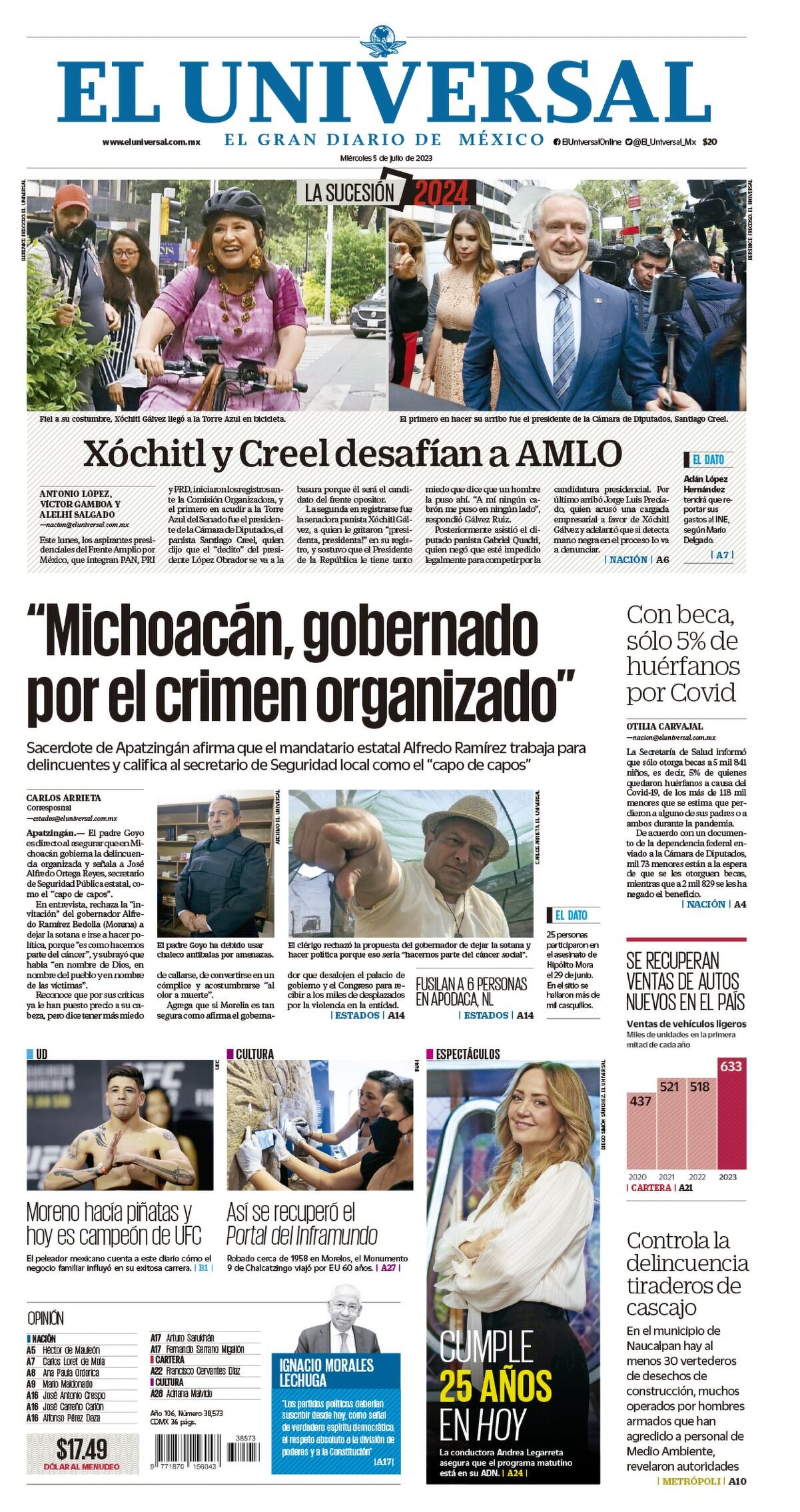 Portada impresa 05 de julio de 2023